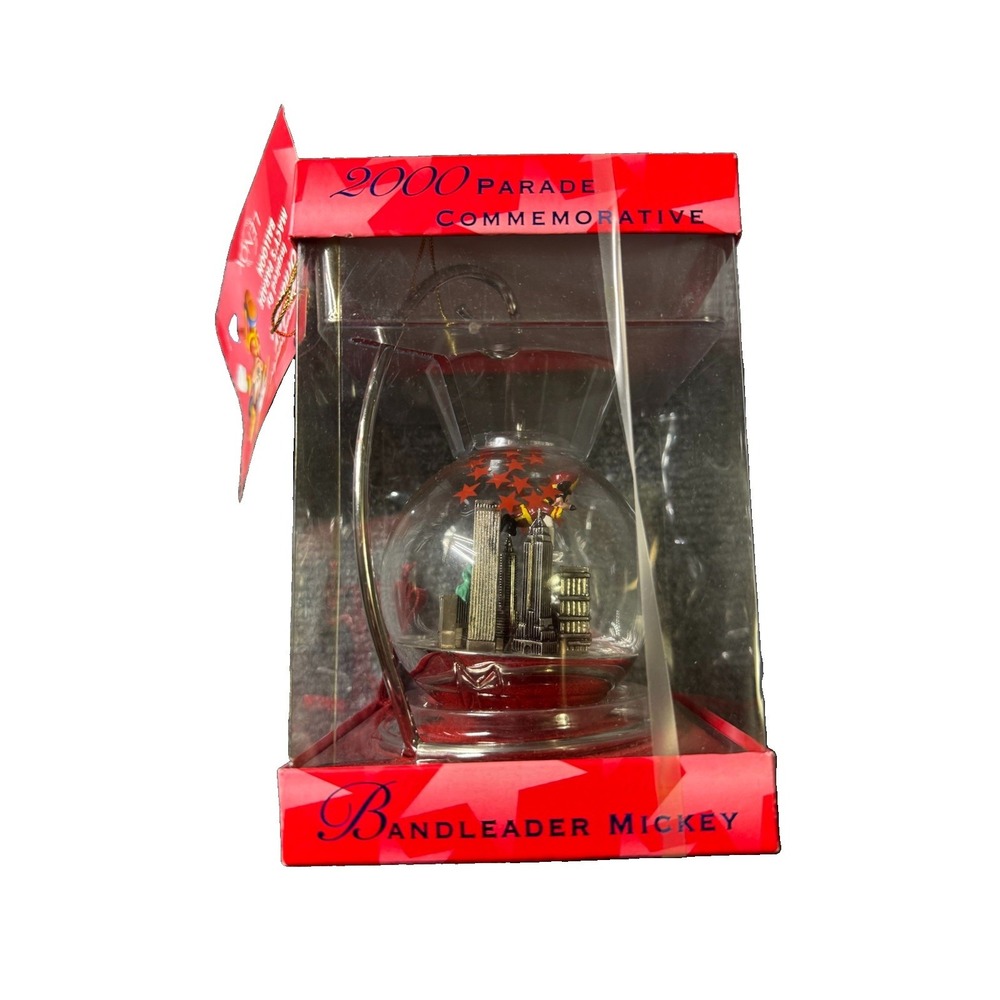Lenox Bandleader Mickey Disney New York Twin Towers Macy's Parade Ornament - NIB